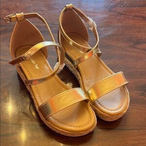 Gold Kids Sandals